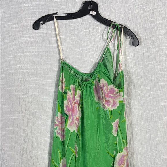 Farm Rio Floral Vibing Satin Maxi Dress M - Picture 6 of 11